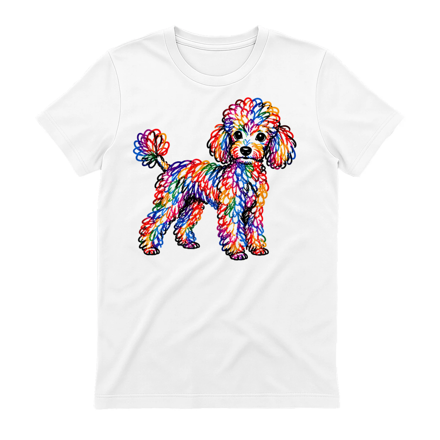 Colorful Scribble Poodle