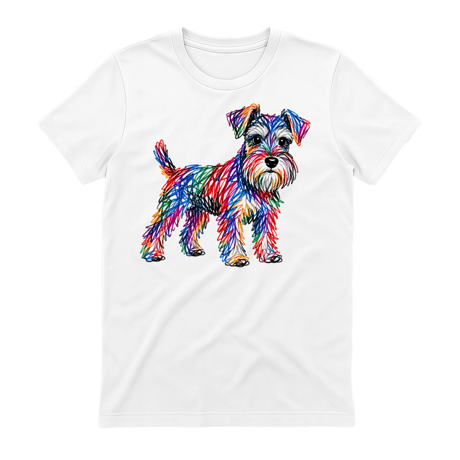 Colorful Scribble Schnauzer