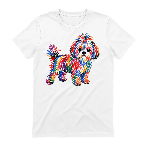 Colorful Scribble Shih Tzu