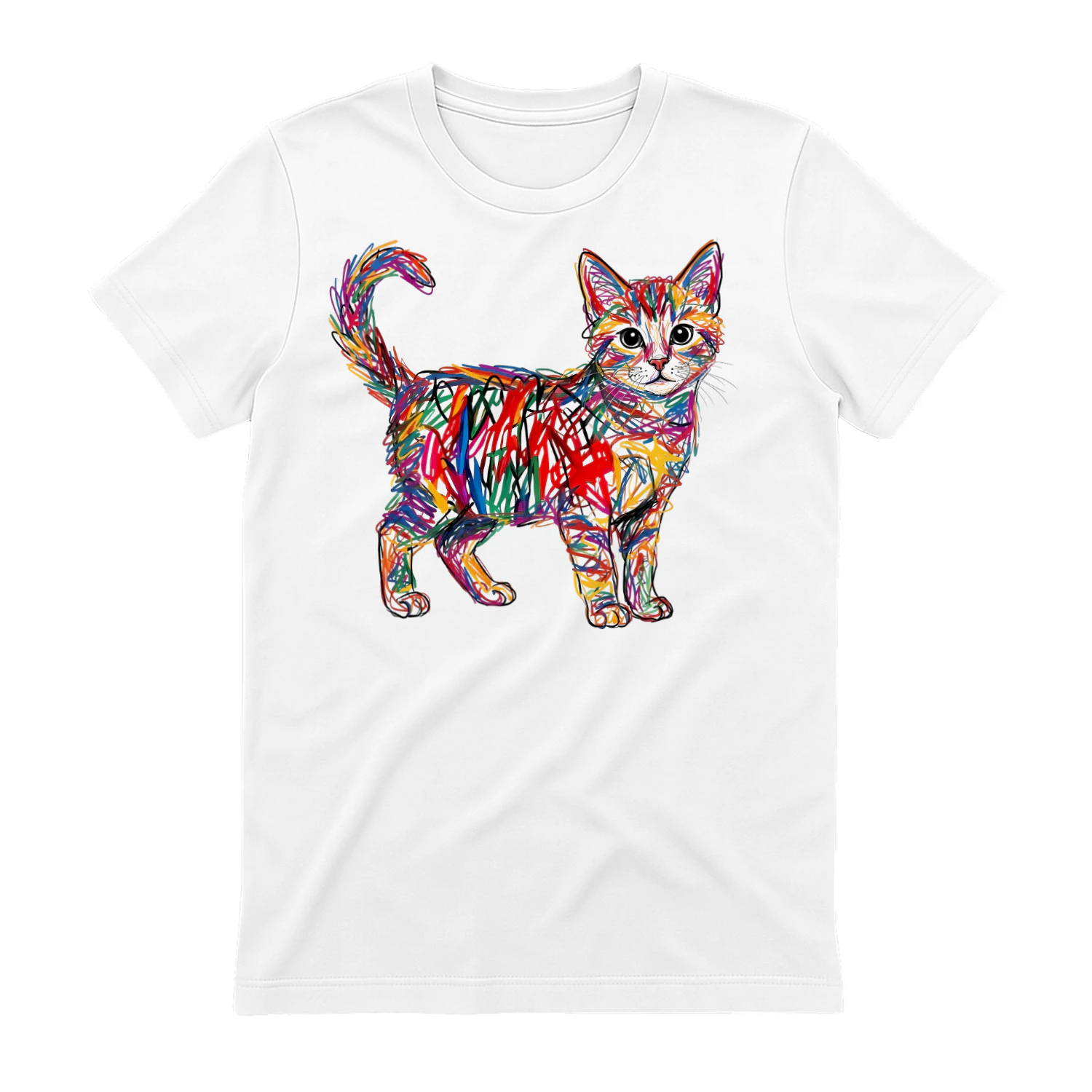 Colorful Scribble Cat
