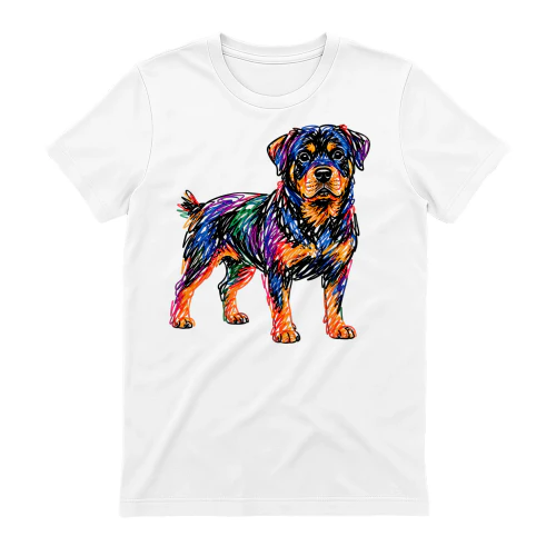 Colorful Scribble Rottweiler