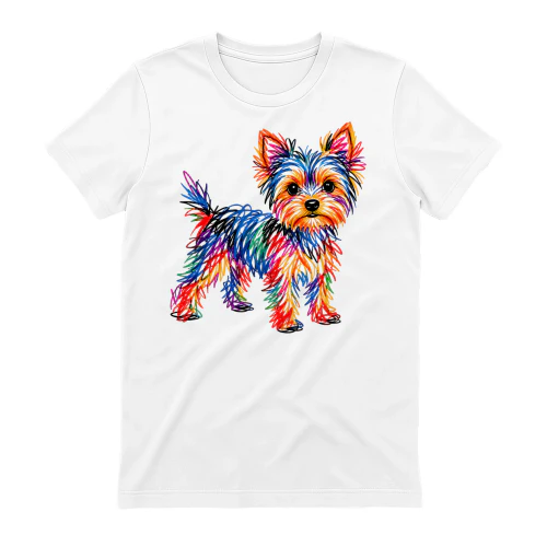 Colorful Scribble Yorkshire Terrier