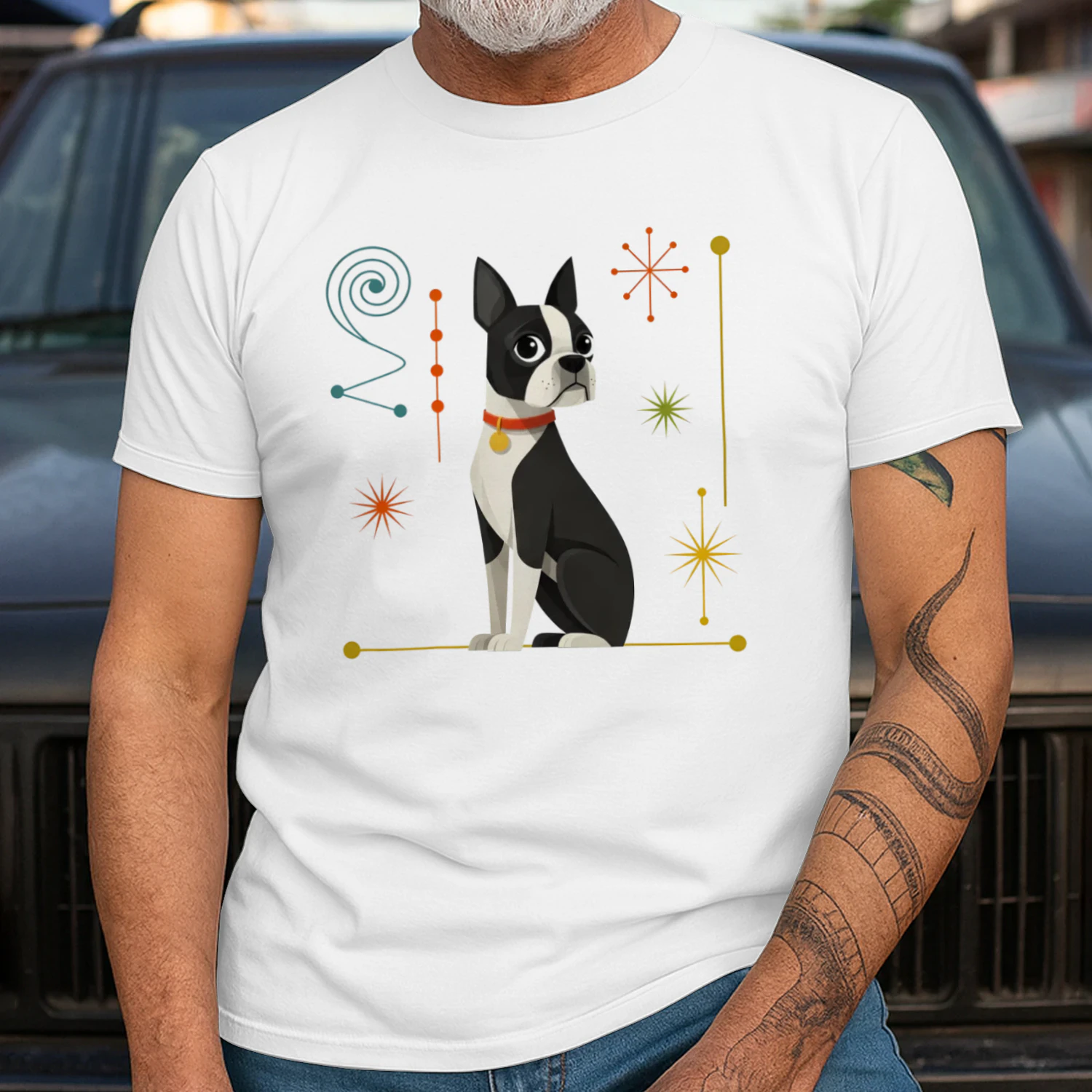 Retro Boston Terrier
