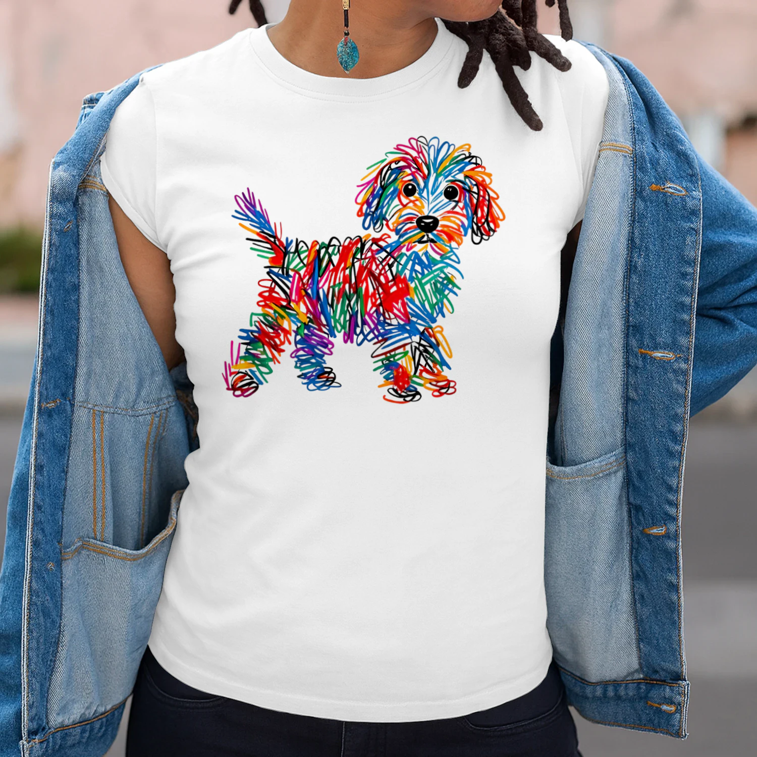 Colorful Scribble Goldendoodle