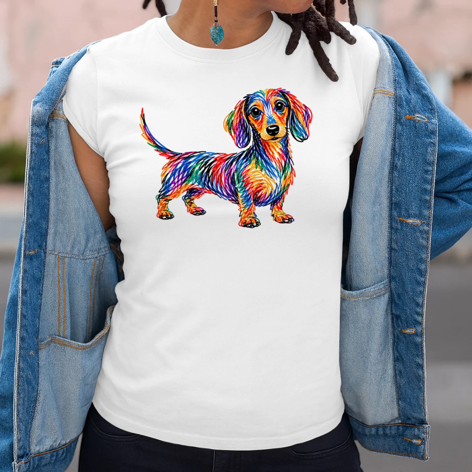 Colorful Scribble Dachshund