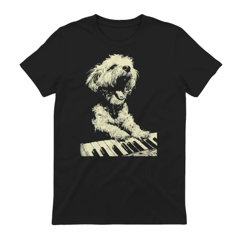 Maltese Playing Piano