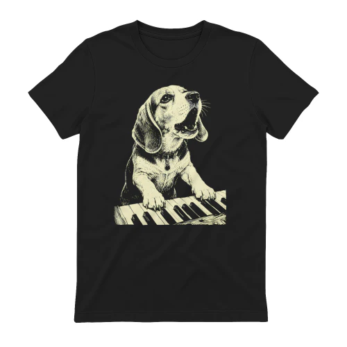 Beagle Playing Piano