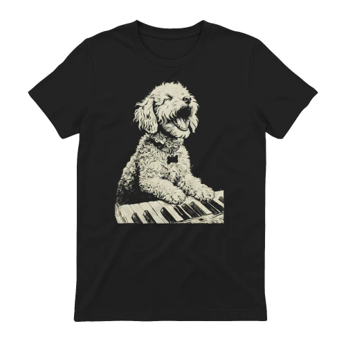 Bichon Frise Playing Piano