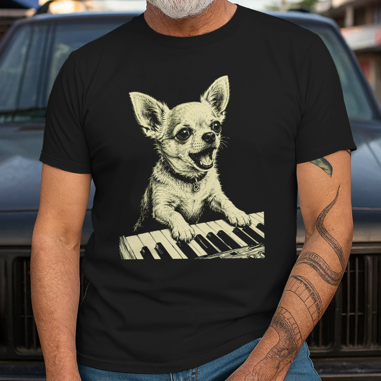 Chihuahua Playing Piano