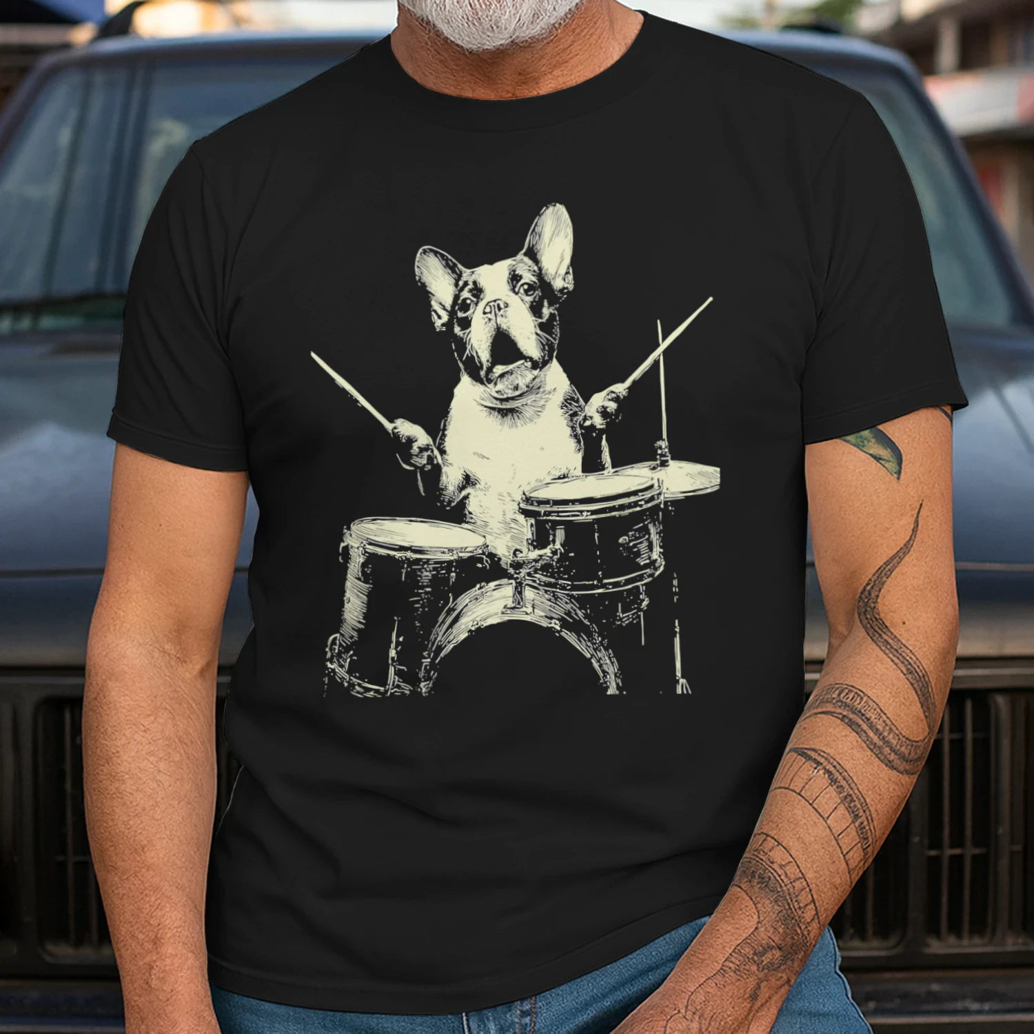 Boston Terrier Drums