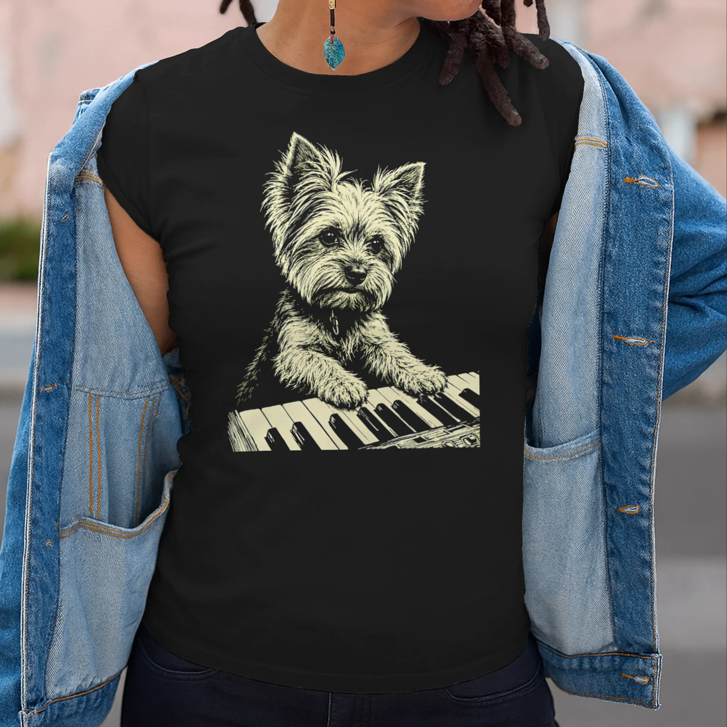 Yorkshire Terrier Playing Piano