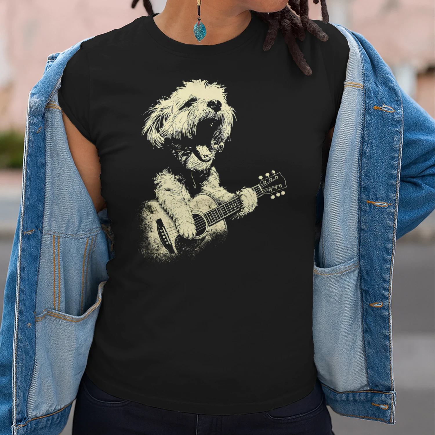 Maltese Playing Guitar