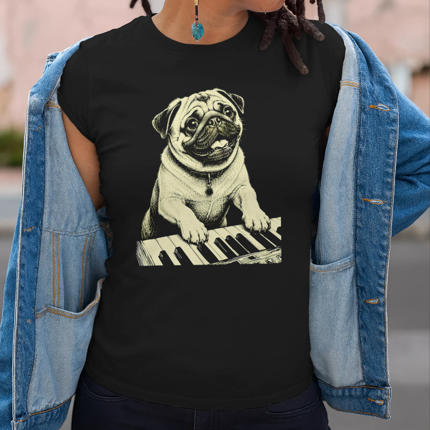 Pug Playing Piano