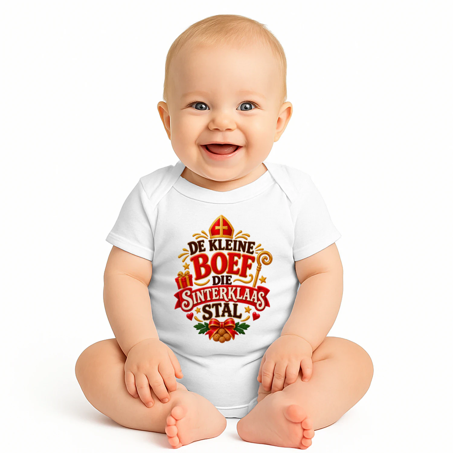 Eerste Sinterklaas Bodysuit Baby – De Kleine Boef Die Sinterklaas Stal