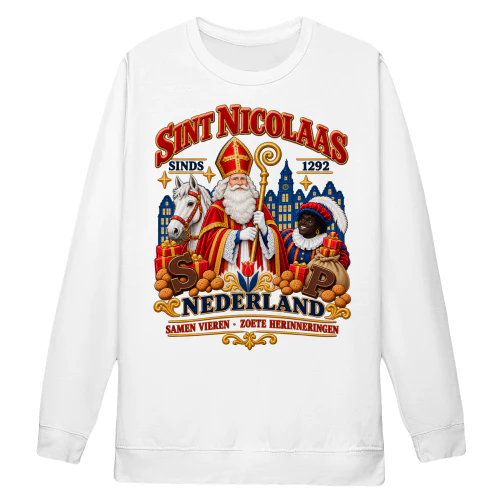 Sinterklaas & Zwarte Piet T-Shirt – Feestelijk Sinterklaasdesign