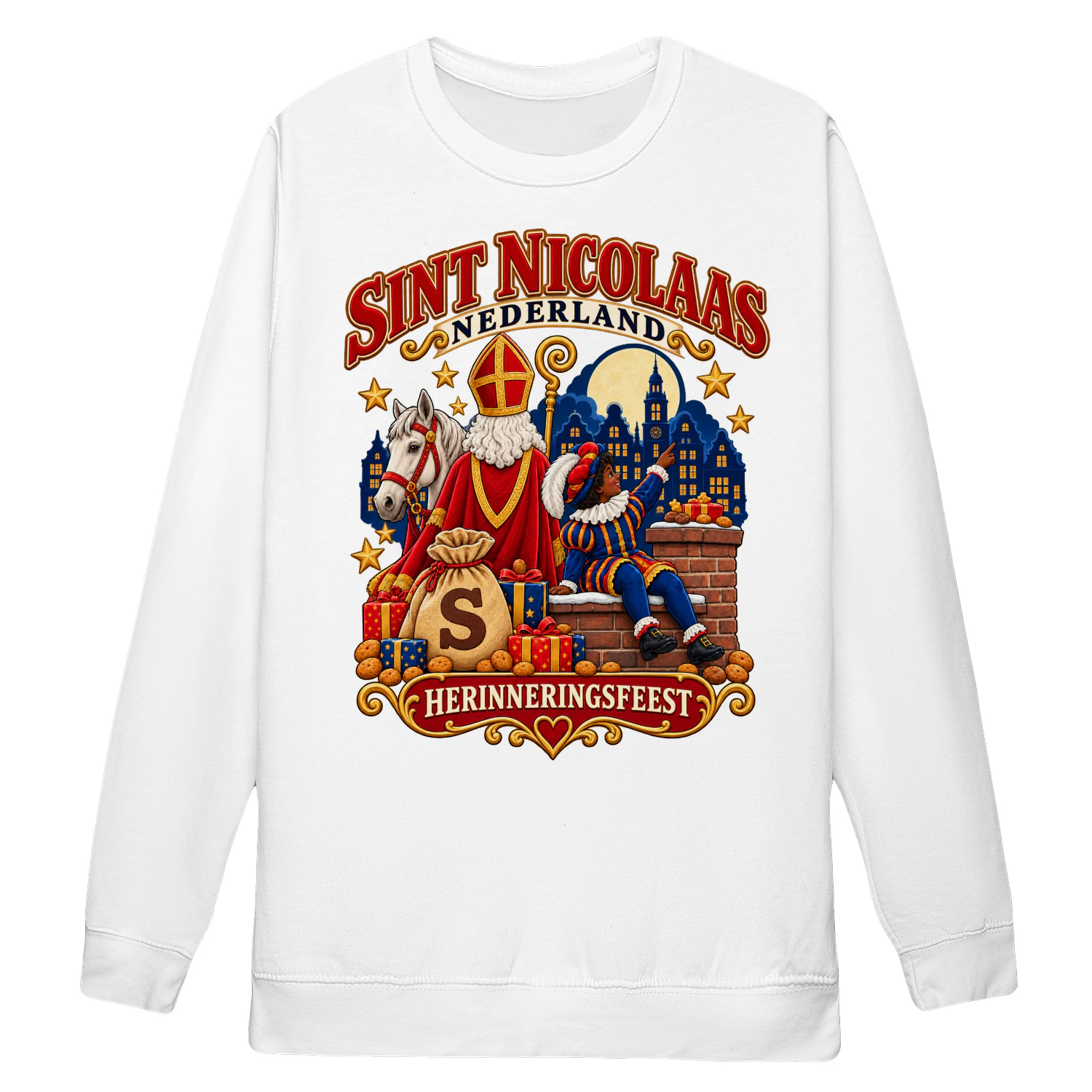 Sinterklaas Feest Nederland – Paard & Piet Sweatshirt