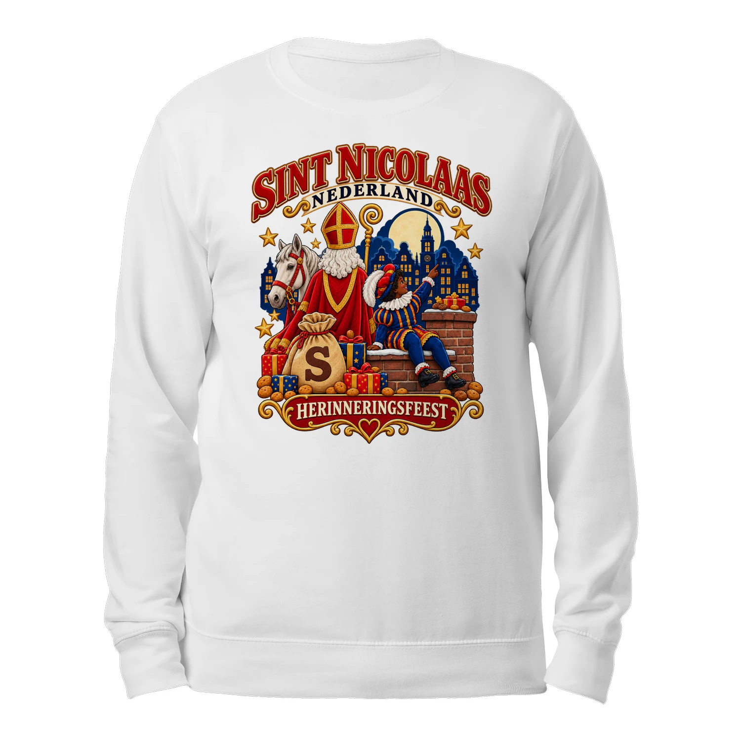 Sinterklaas Feest Nederland – Paard & Piet Sweatshirt