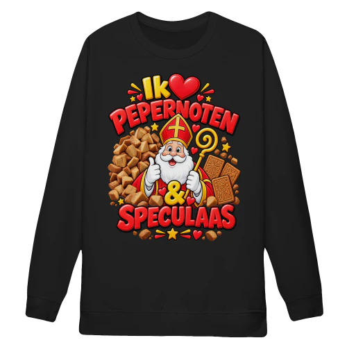 Ik ❤️ Pepernoten & Speculaas – Sinterklaas Sweatshirt Copy