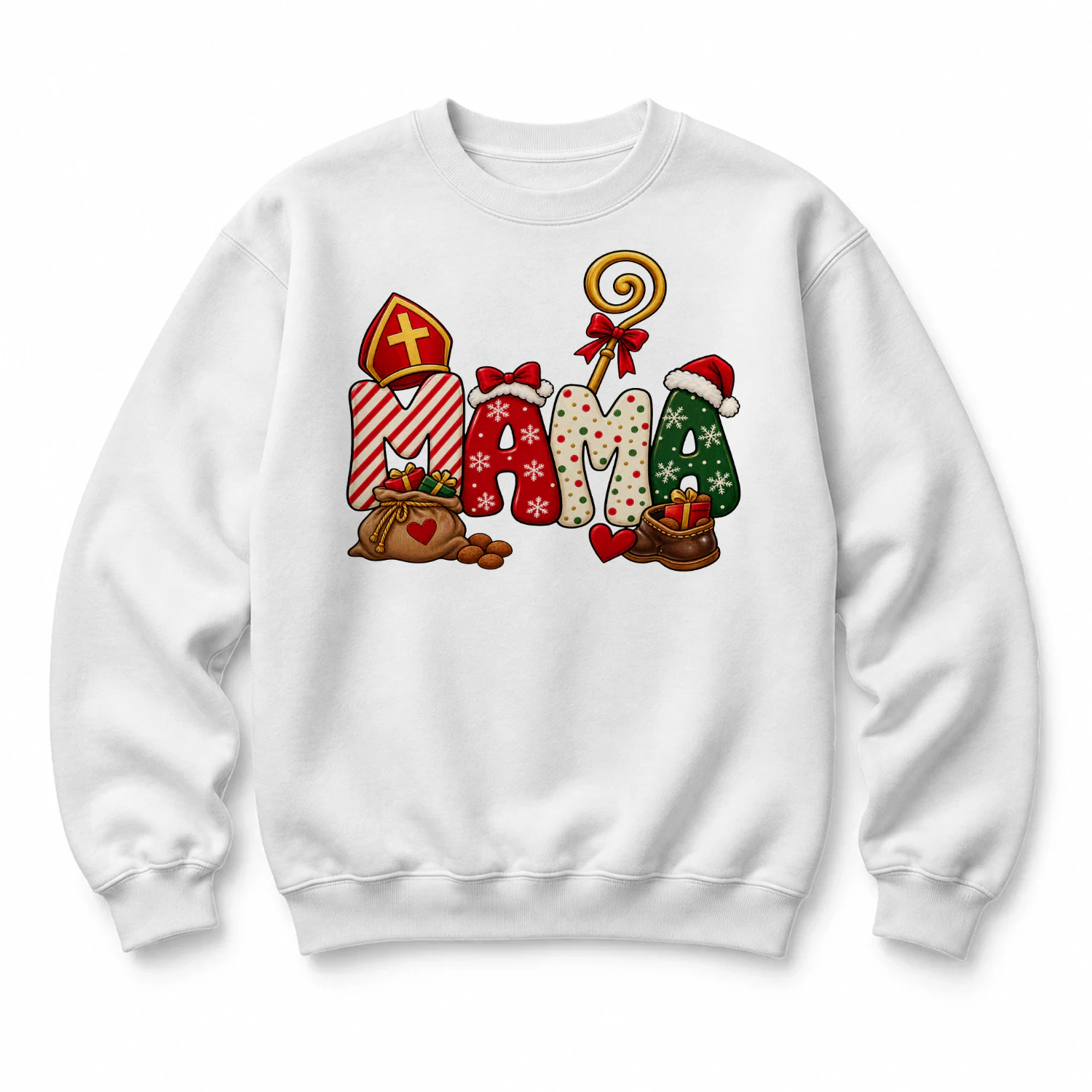 Productnaam: MAMA Sinterklaas Sweater – Feestelijk Cadeau voor Mama 🎁
