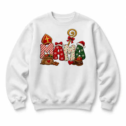 Productnaam: MAMA Sinterklaas Sweater – Feestelijk Cadeau voor Mama 🎁