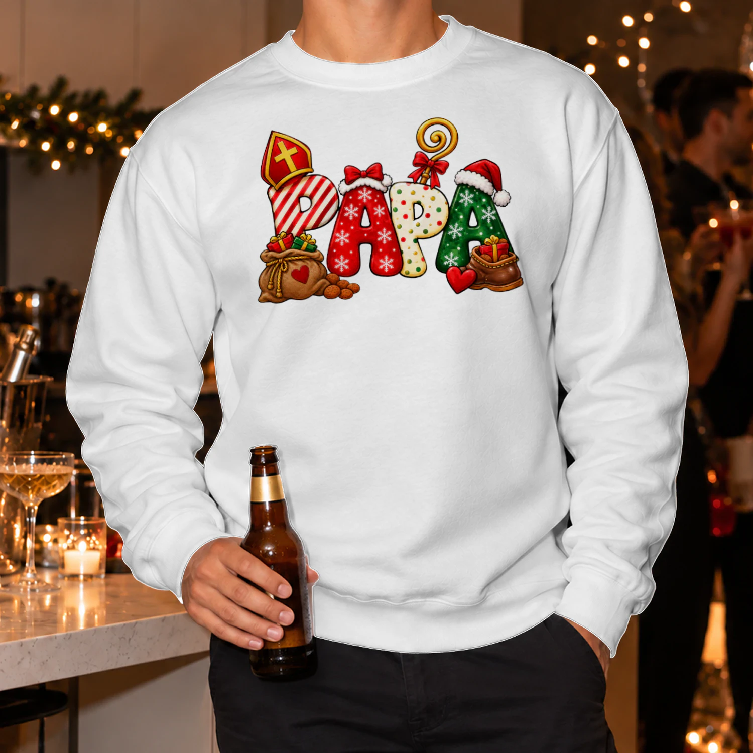 Productnaam: PAPA Sinterklaas Sweater – Feestelijk Cadeau voor Papa 🎁