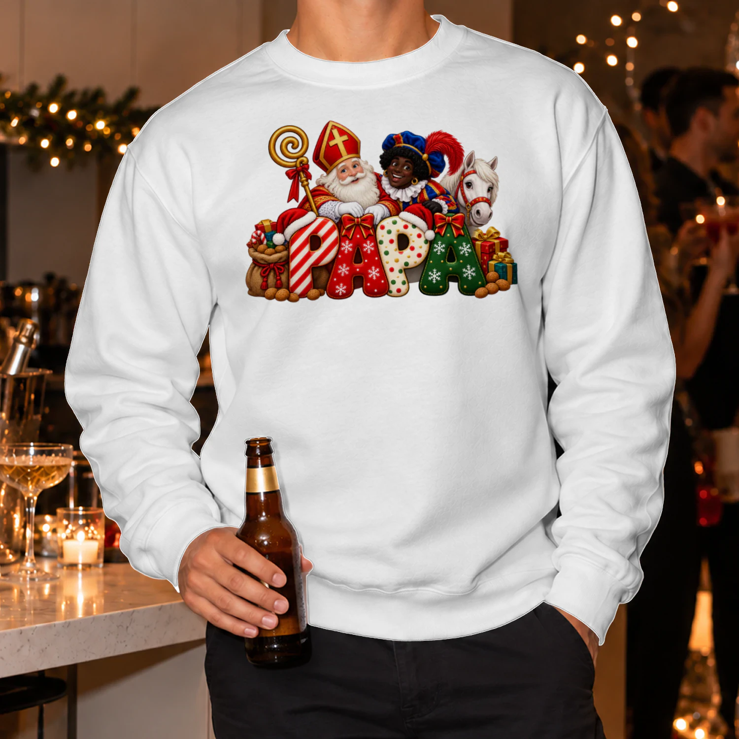 Productnaam: PAPA Sinterklaas Sweater – Feestelijk Cadeau voor Papa 🎁
