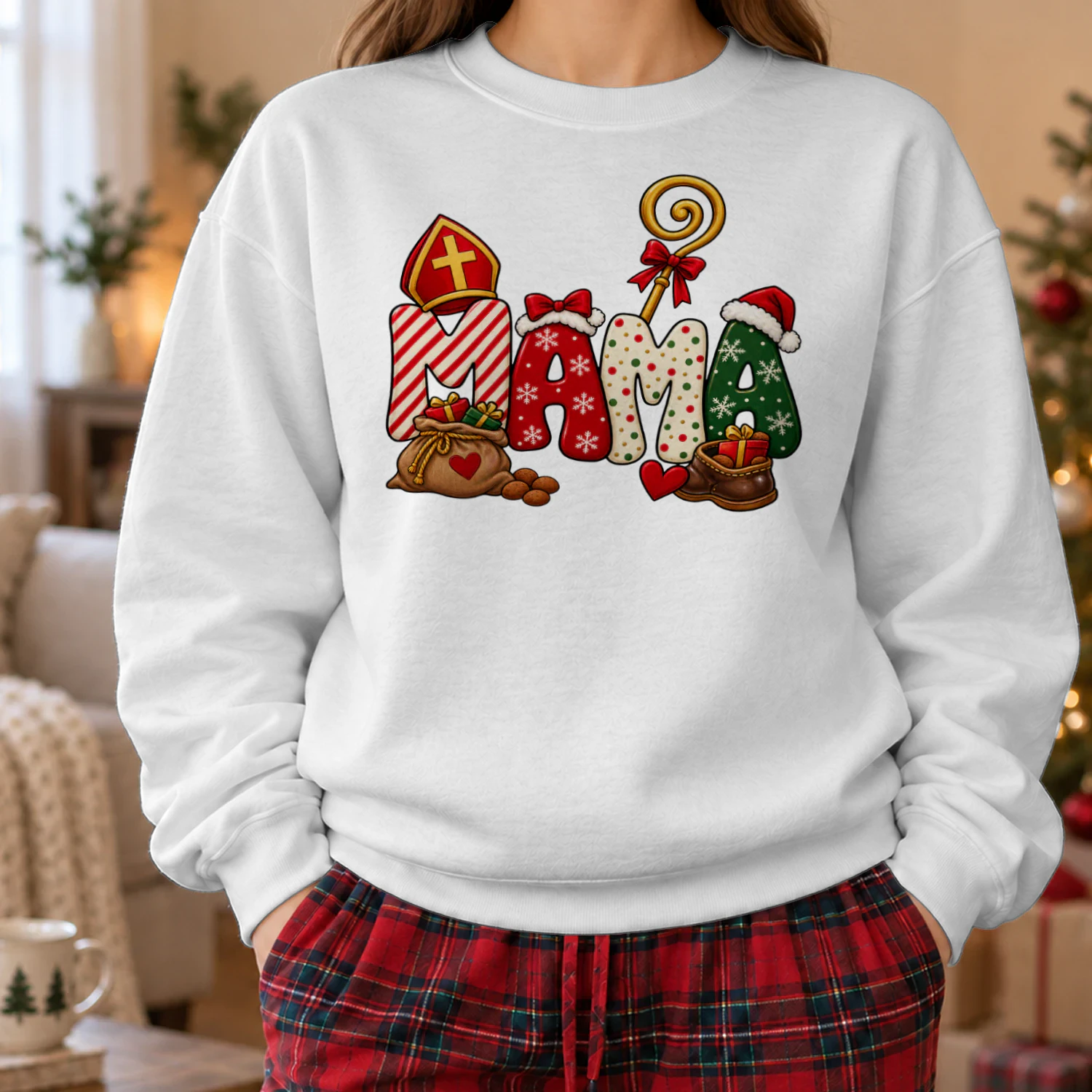 Productnaam: MAMA Sinterklaas Sweater – Feestelijk Cadeau voor Mama 🎁