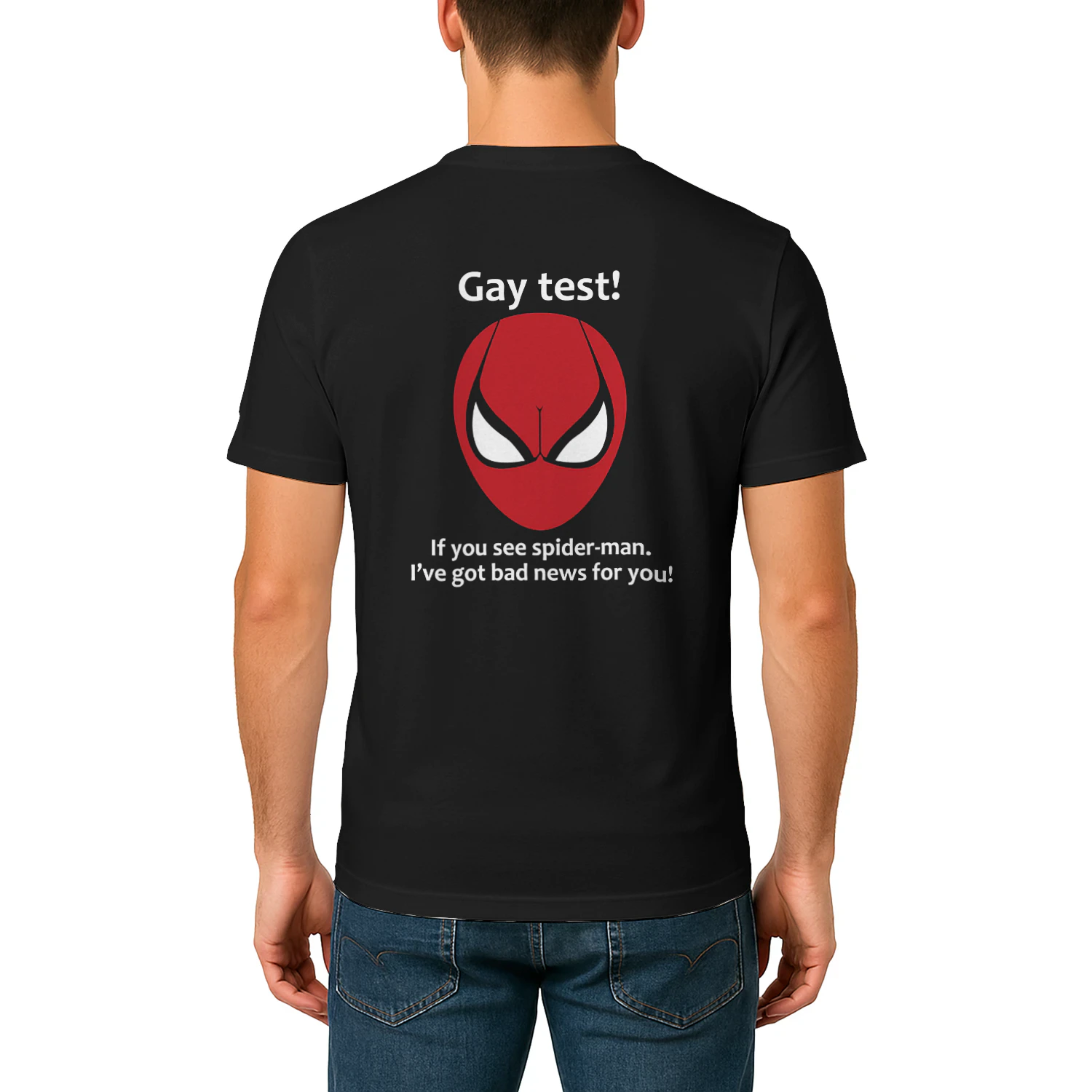 Gay Test – Funny Spider Superhero T-Shirt