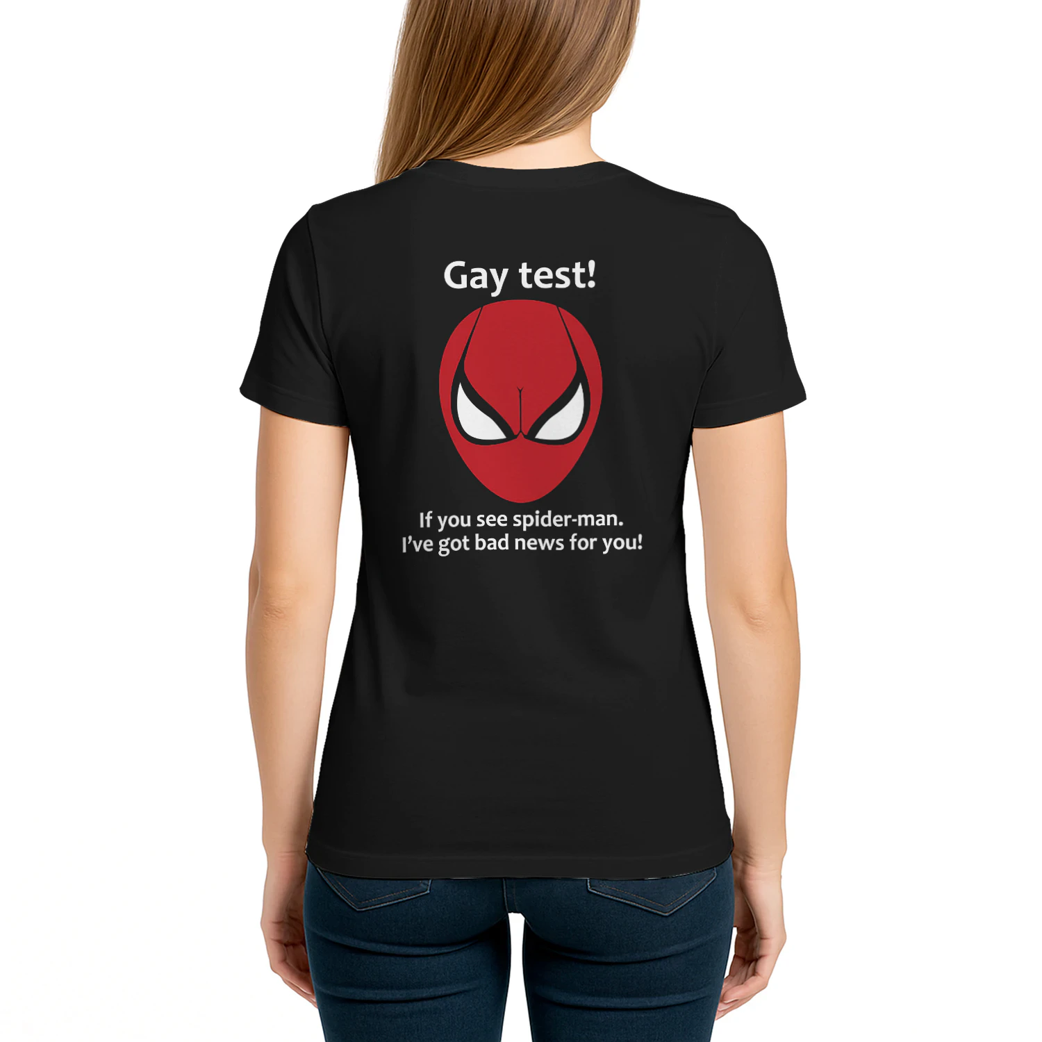 Gay Test – Funny Spider Superhero T-Shirt