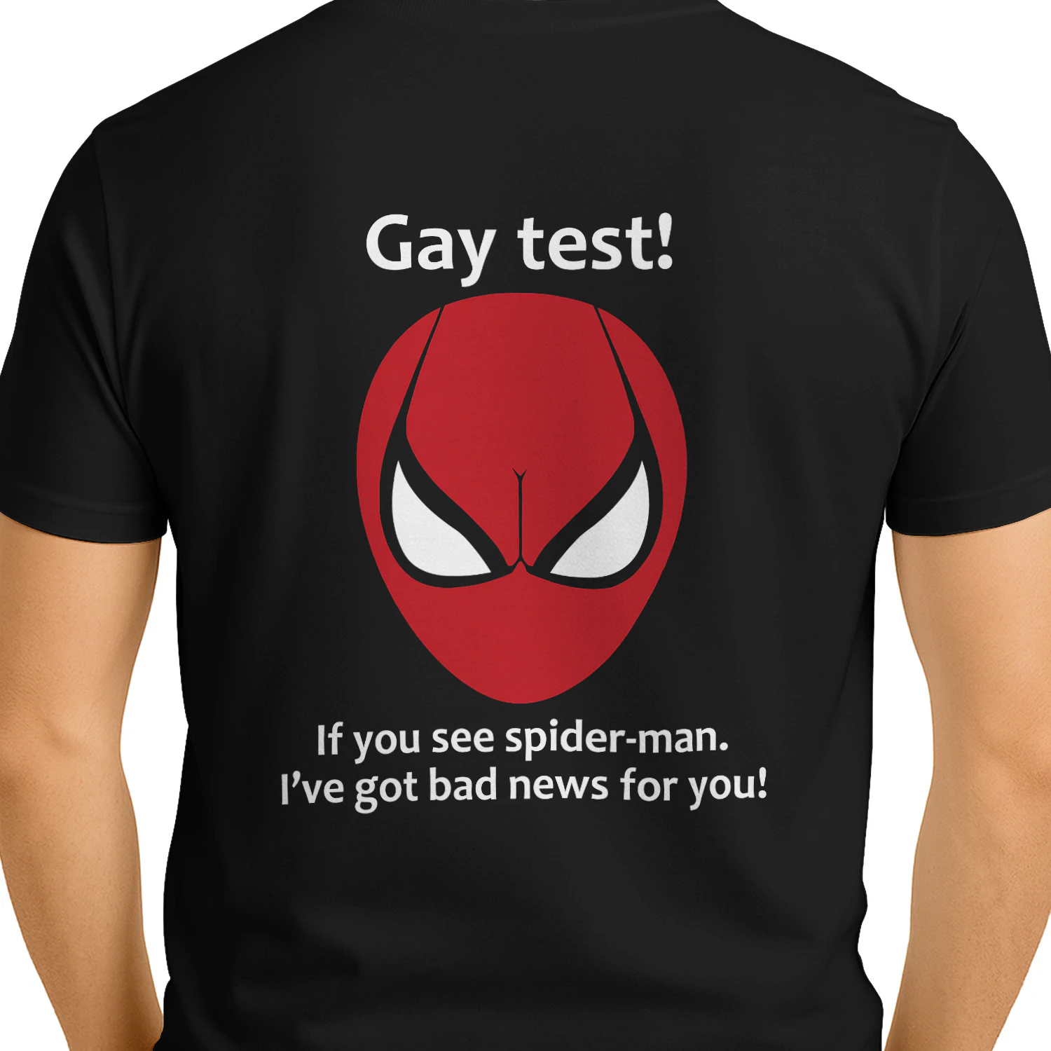 Gay Test – Funny Spider Superhero T-Shirt