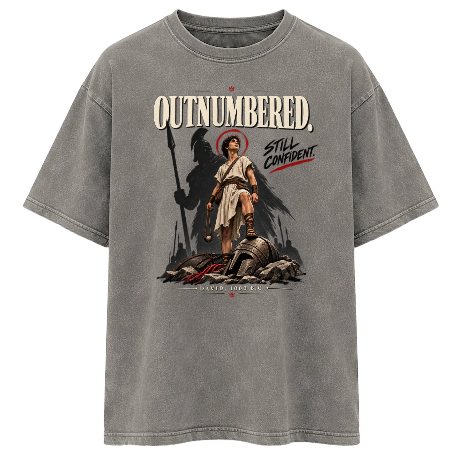 Outnumbered — David & Goliath Faith Streetwear Tee