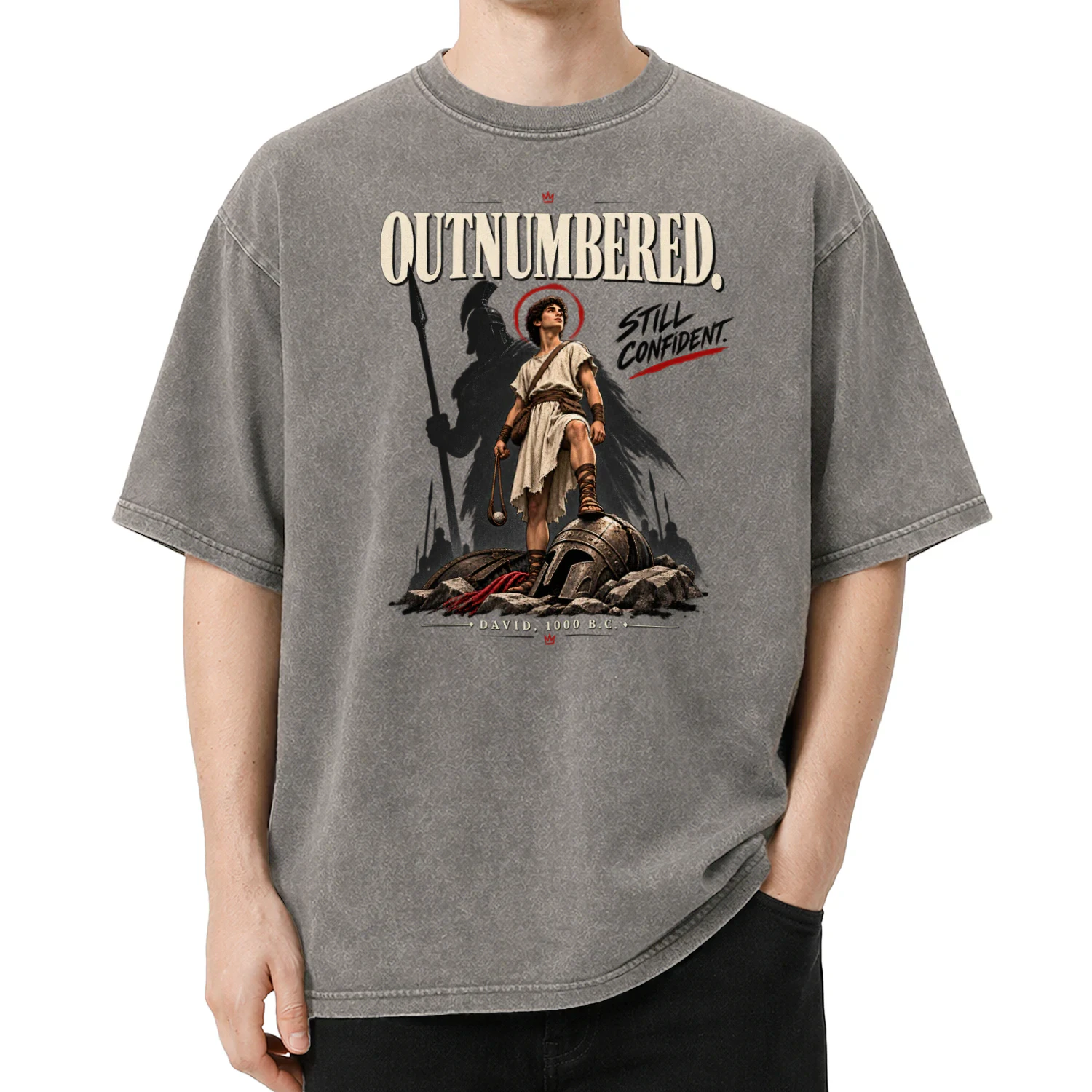 Outnumbered — David & Goliath Faith Streetwear Tee