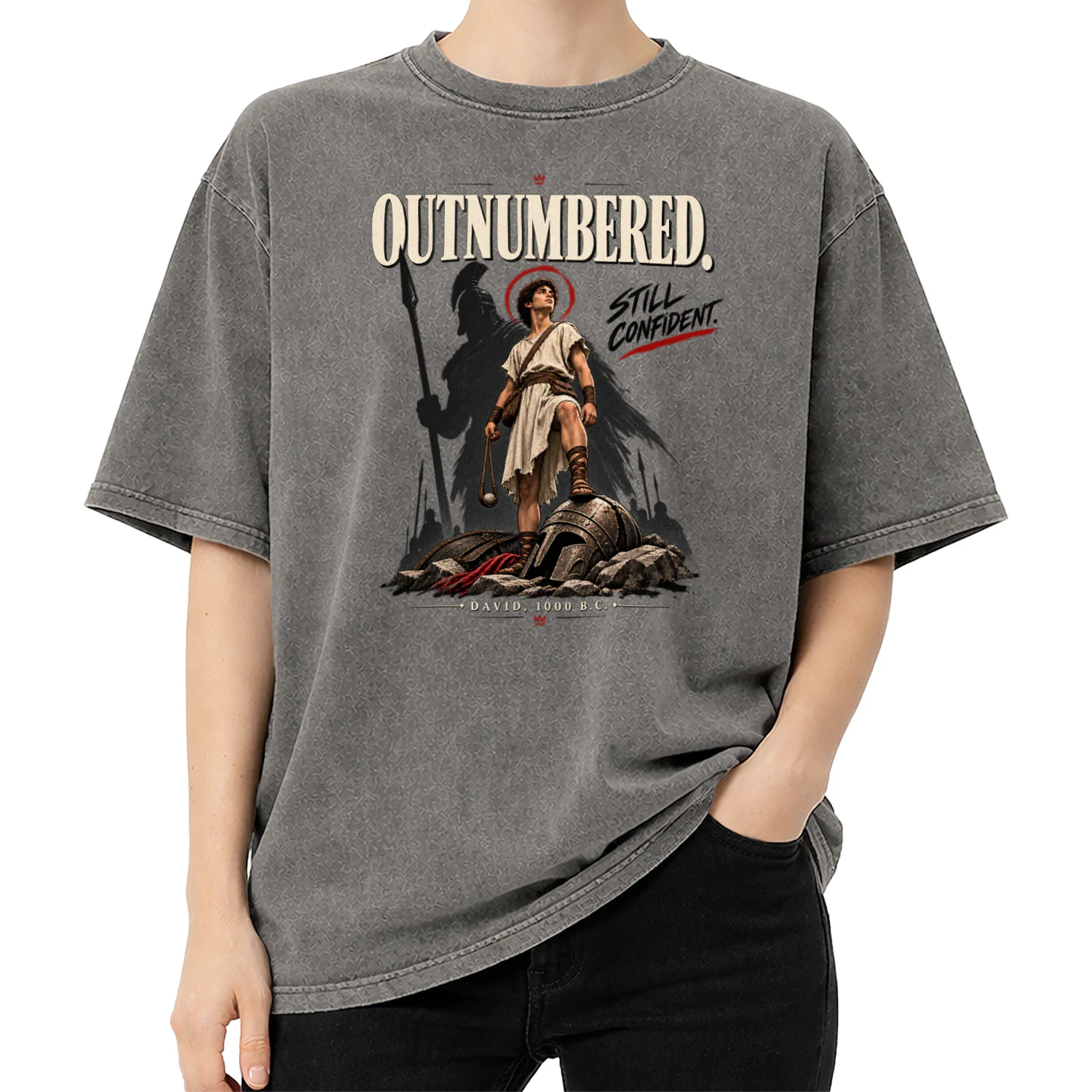 Outnumbered — David & Goliath Faith Streetwear Tee