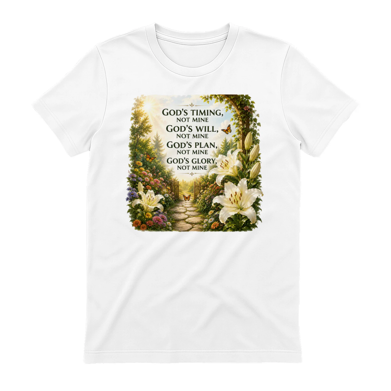 GOD'S TIMING, NOT MINE- GOD'S WILL, NOT MINE-GOD'S PLAN, NOT MINE-GOD'S GLORY, NOT MINE