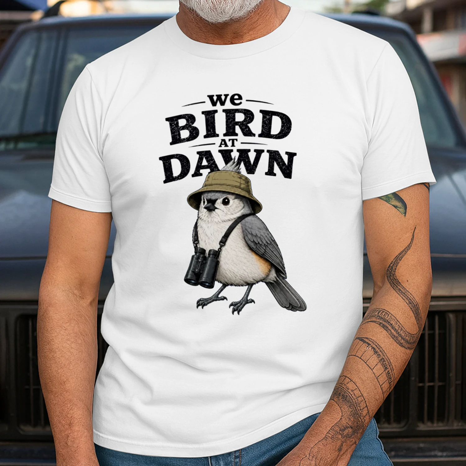 Bird at dawn titmouse