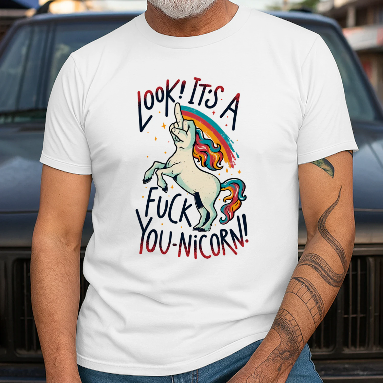 Fyou Unicorn Funny Sarcasm Dark Humor Finger Unicorn