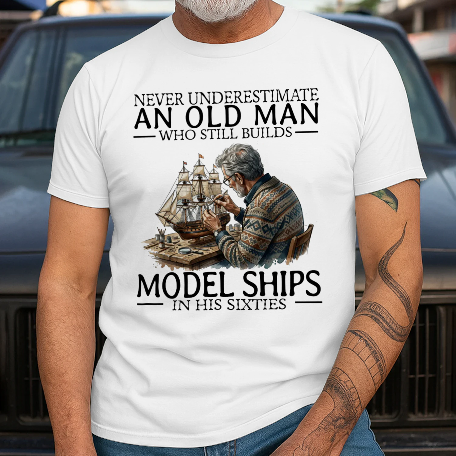 MODEL SHIPS IN HIS SIXTIES