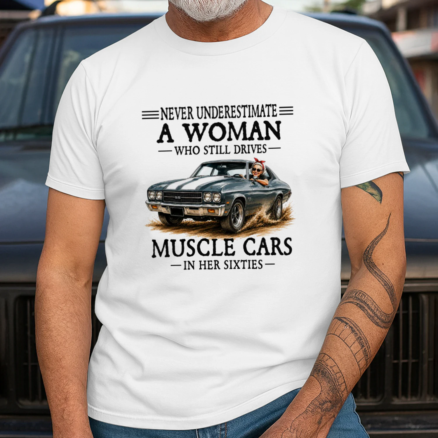Never Underestimate A Woman Who Still Drives Muscle Cars In Her Sixties