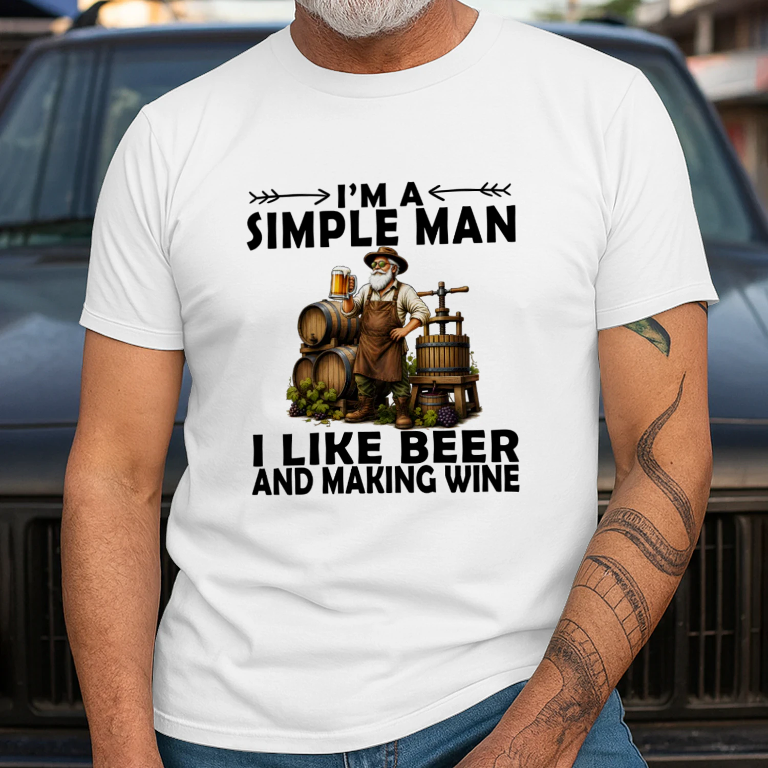 I'm A Simple Man I Like Beer And Making Wine