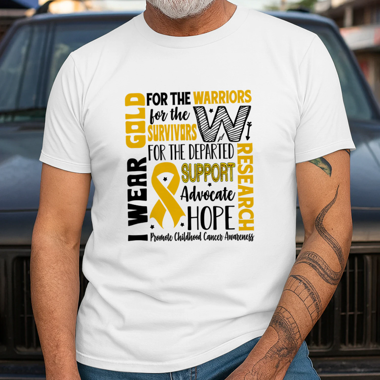 Gold for a Child Fight Warriors Childhood Cancer Awareness