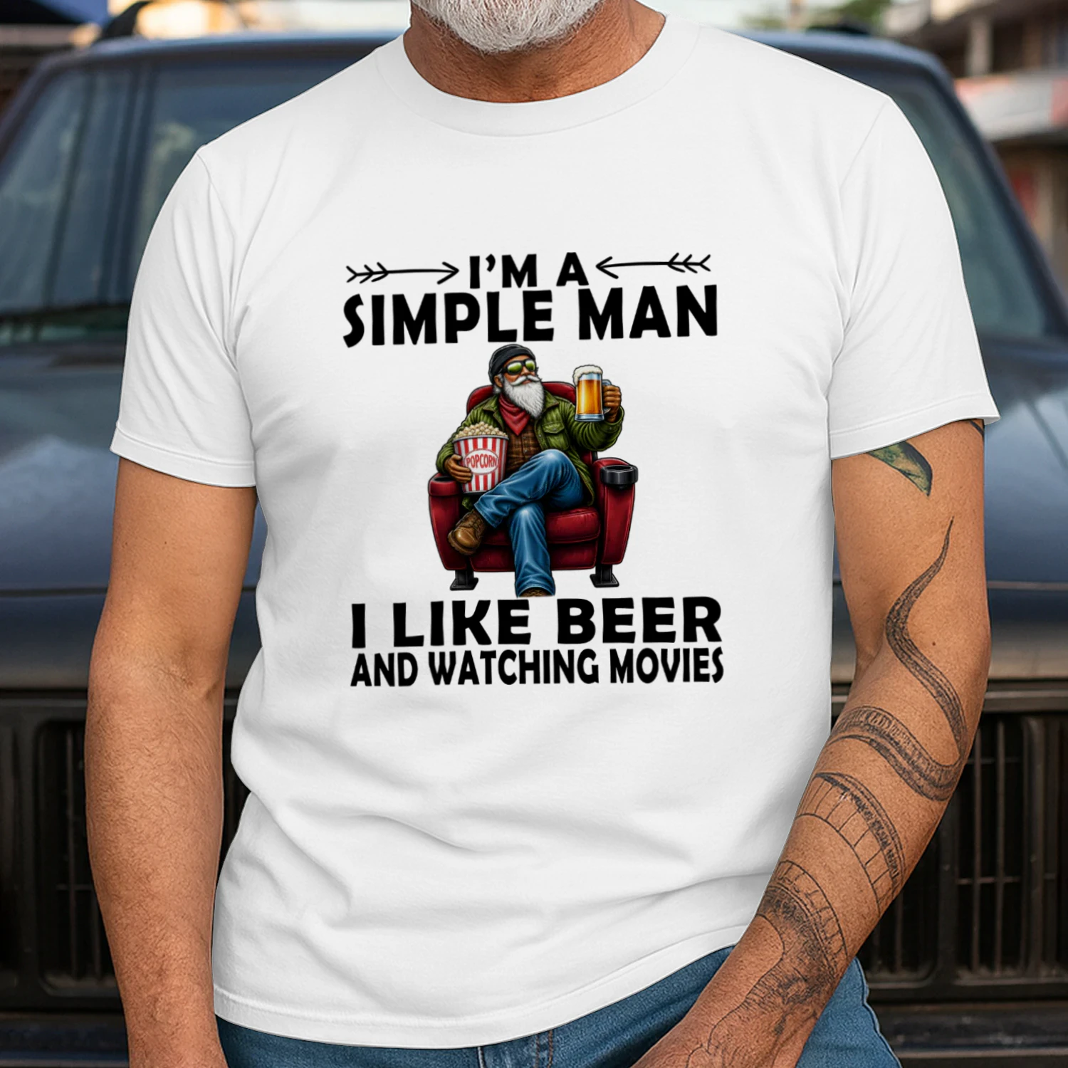 I'm a simple man I like beer and watching movies