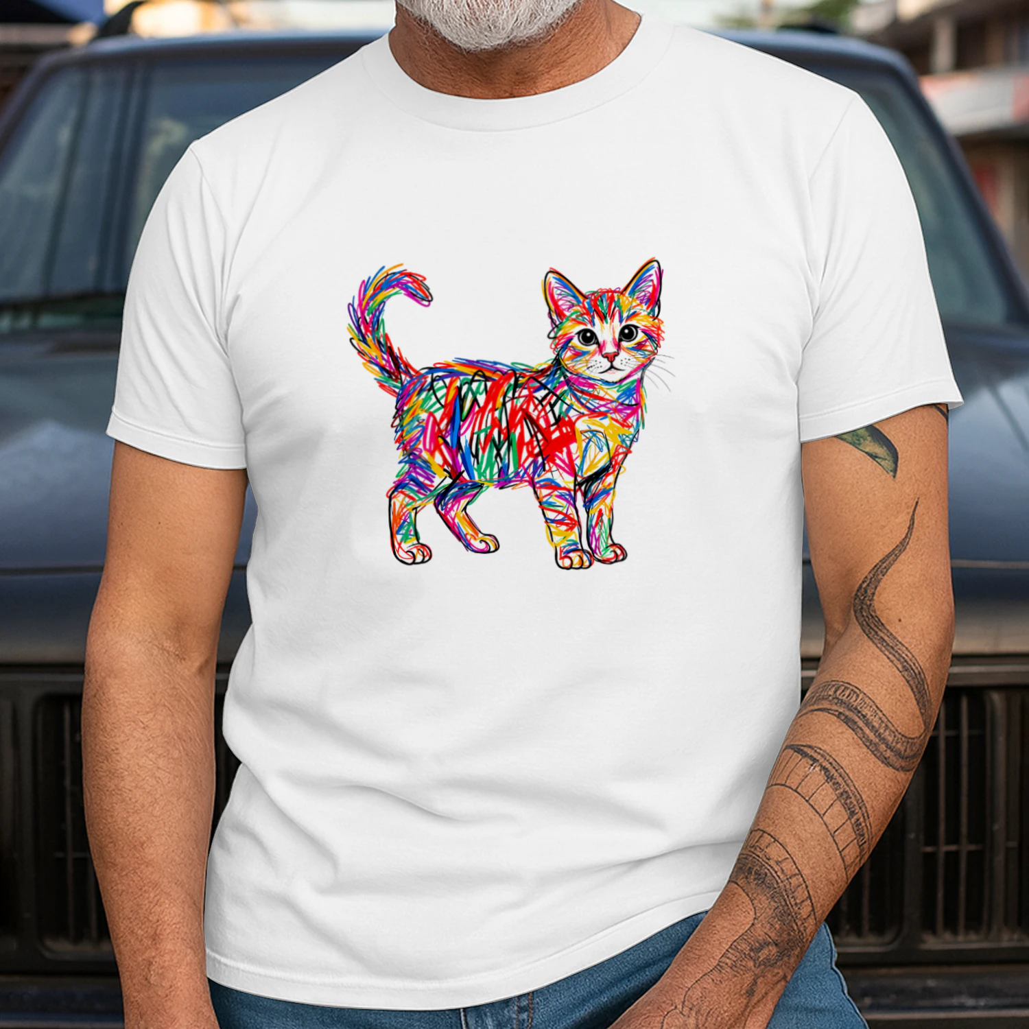 Colorful Scribble Cat 20