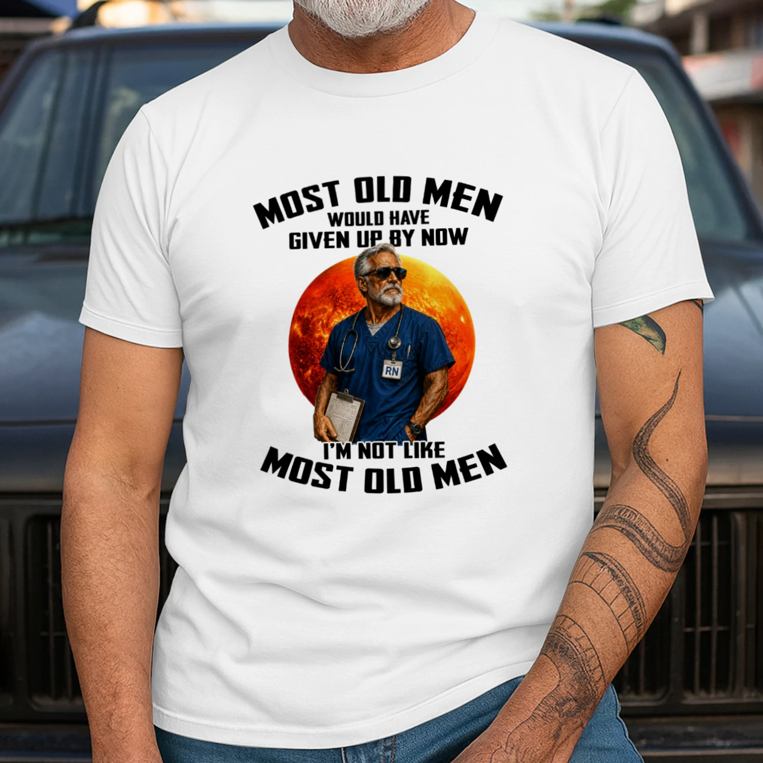 Most old men would have given up by now. I'm not like most old men 9