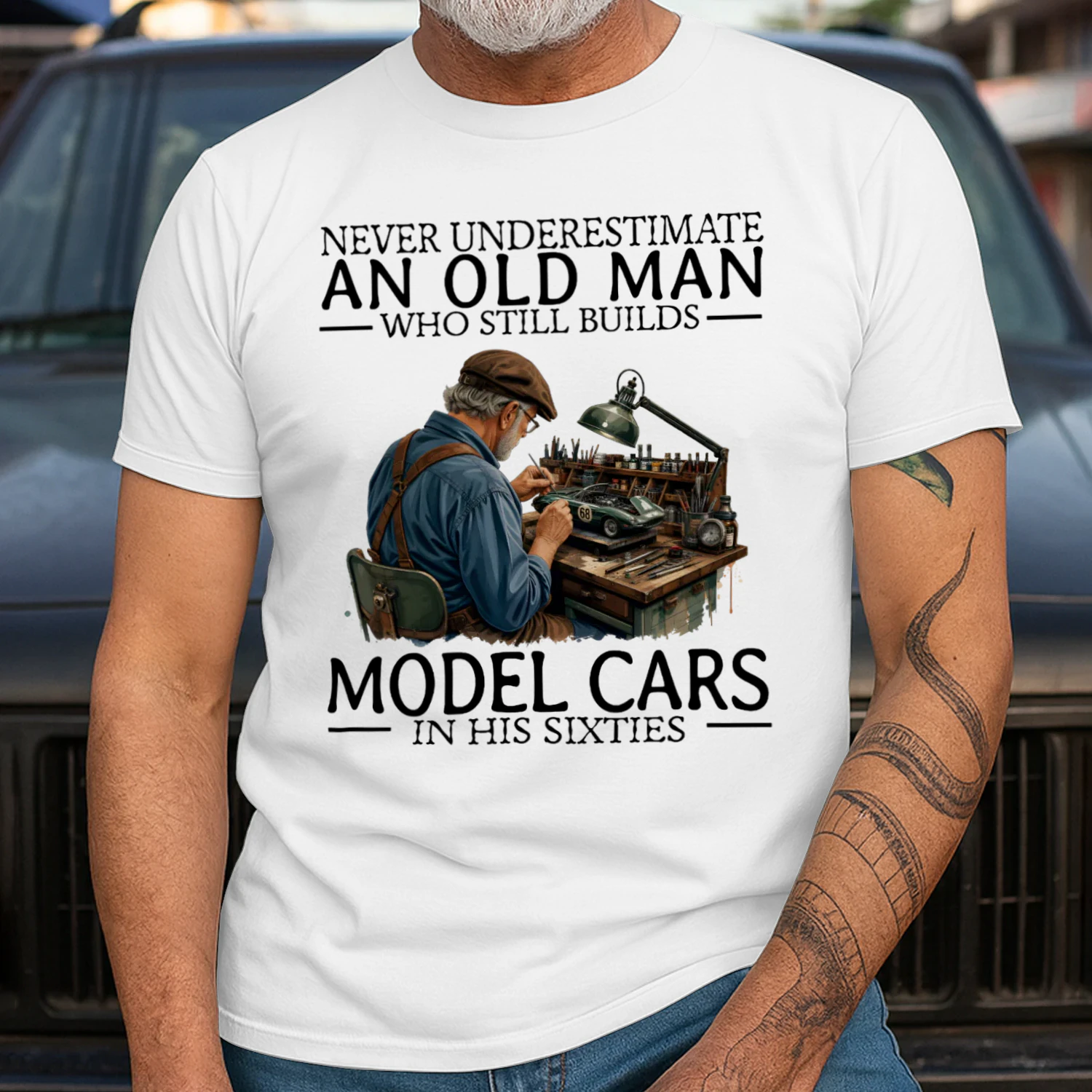 MODEL CARS IN HIS SIXTIES