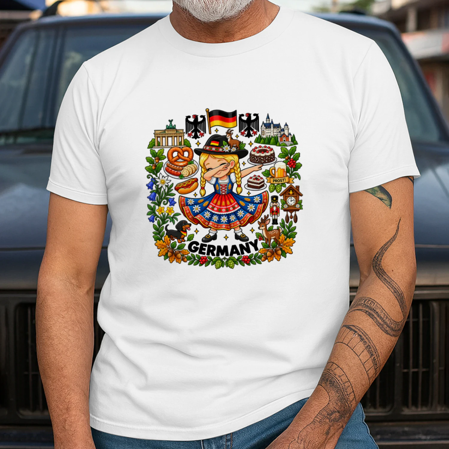 Dabbing Germany Girl Dirndl Dress Edelweiss Oktoberfest