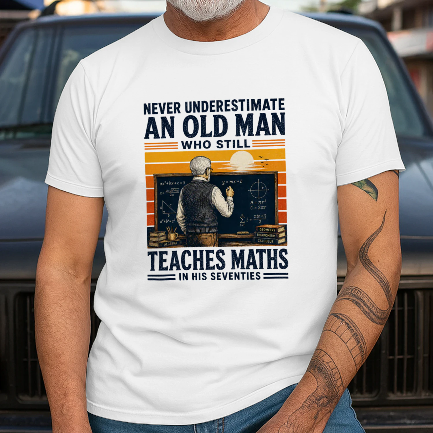 Teaches maths in his seventies