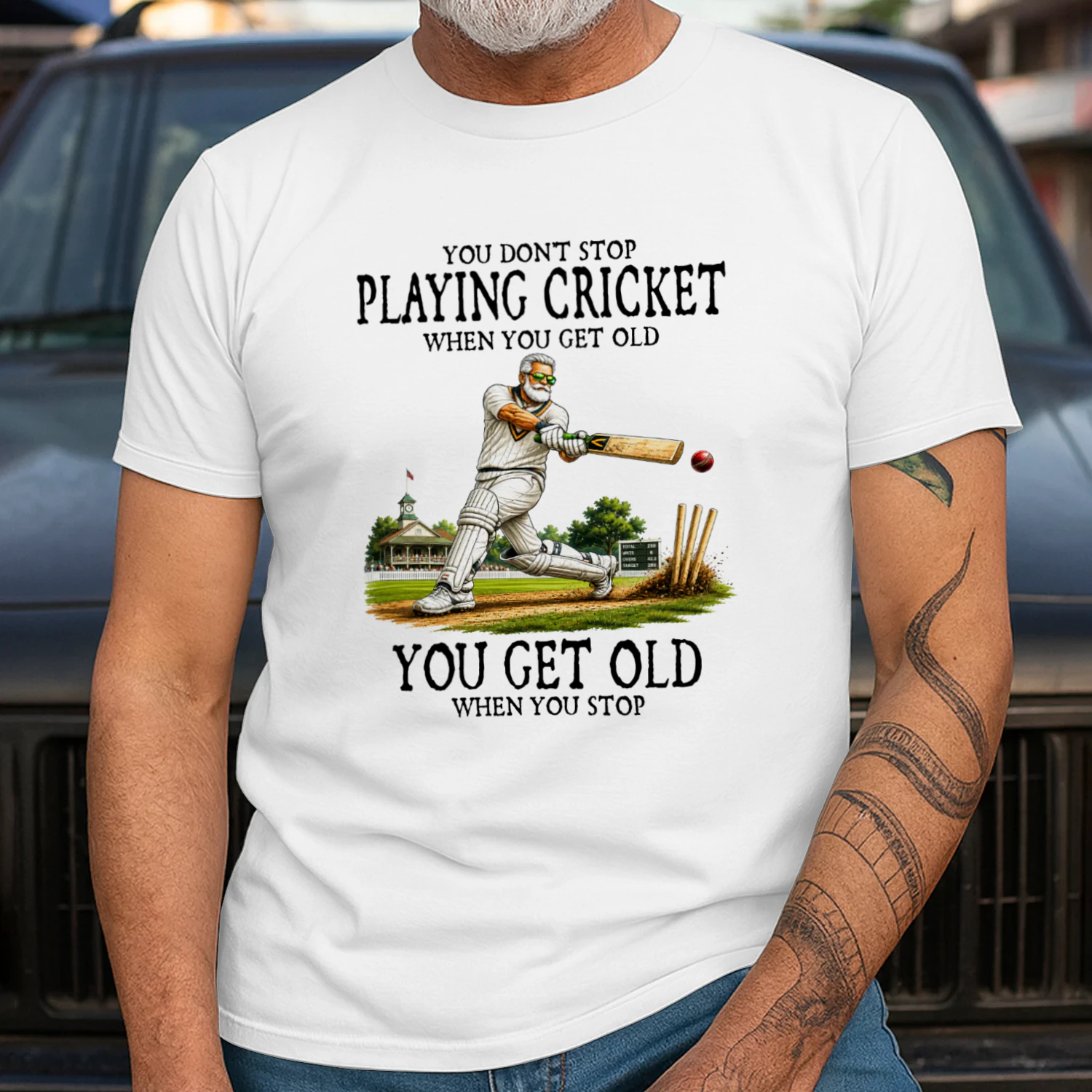 You don't stop playing cricket when you get old. You get old when you stop