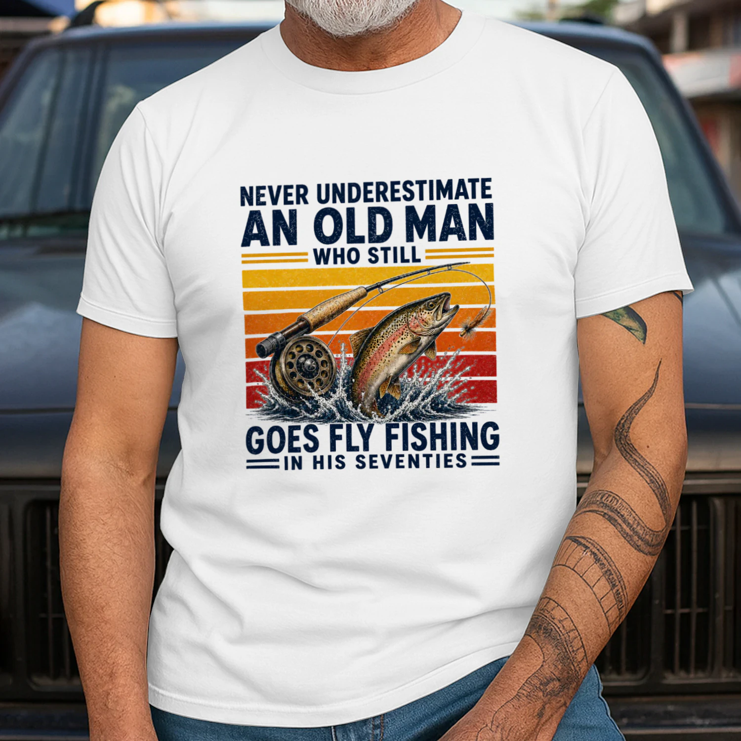 goes fly fishing