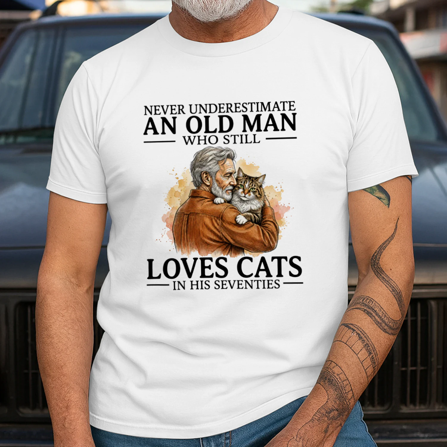 Never Underestimate An Old Man Who Still Loves Cats in His Seventies