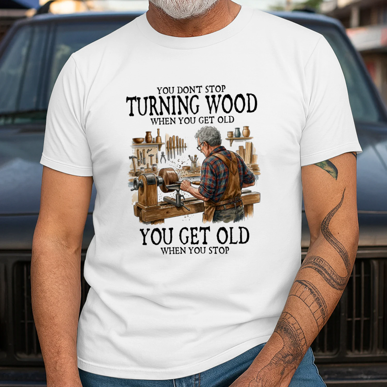 You don't stop turning wood when you get old